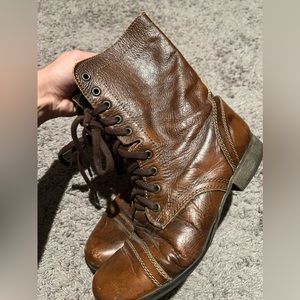 Steve Madden Brown Combat Boots